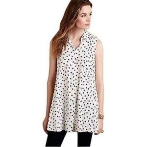 11-1 TYLHO Anthropologie Blue Polkadot Dress